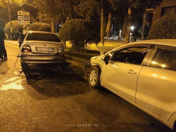 Sumqayıtda zəncirvari qəza: Üç maşın toqquşdu -