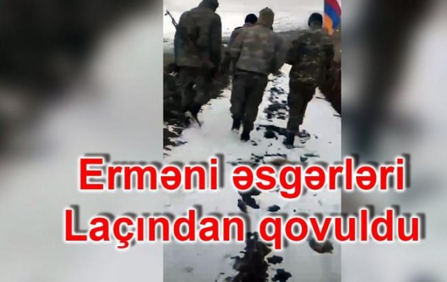 Erməni əsgərləri La&ccedil;ından belə qovuldu - VİDEO