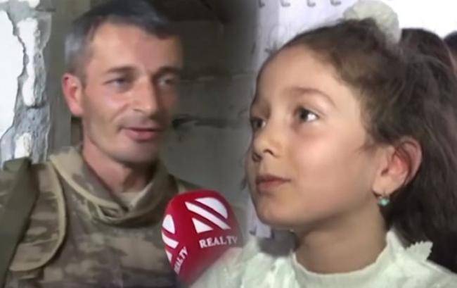 Ön cəbhədə döyüşən atadan 7 yaşlı Xədicəyə təbrik -