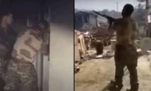 Hərbçilərimiz dağılmış evdə gizlənmiş erməni hərbçi tapdılar -