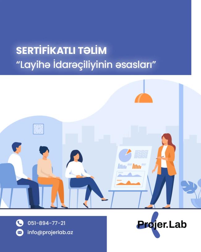 “Layihə İdarəçiliyinin Əsasları” adlı ödənişsiz təlim Xəbər şəkili