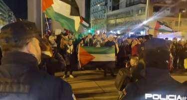 Madriddəki oyundan əvvəl etiraz keçirildi