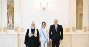 Prezident və xanımı Patriarx Kirill ilə görüşüb Xəbər şəkili