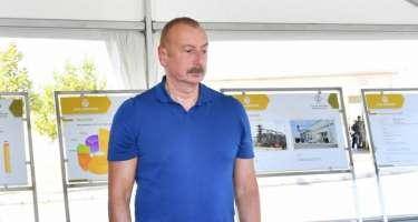 İlham Əliyev Yevlaxda aqroparkın açılışını etdi