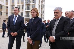 Natalya Petkeviç Ağdamda yaşayış komplekslərini ziyarət edib