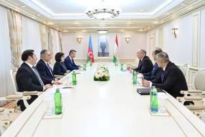 Sahibə Qafarova Tacikistan Ali Məclisi Nümayəndələr Palatasının sədri ilə ikitərəfli əlaqələri müzakirə edib Xəbər şəkili
