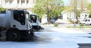 Bakının 551 küçəsi yuyulub