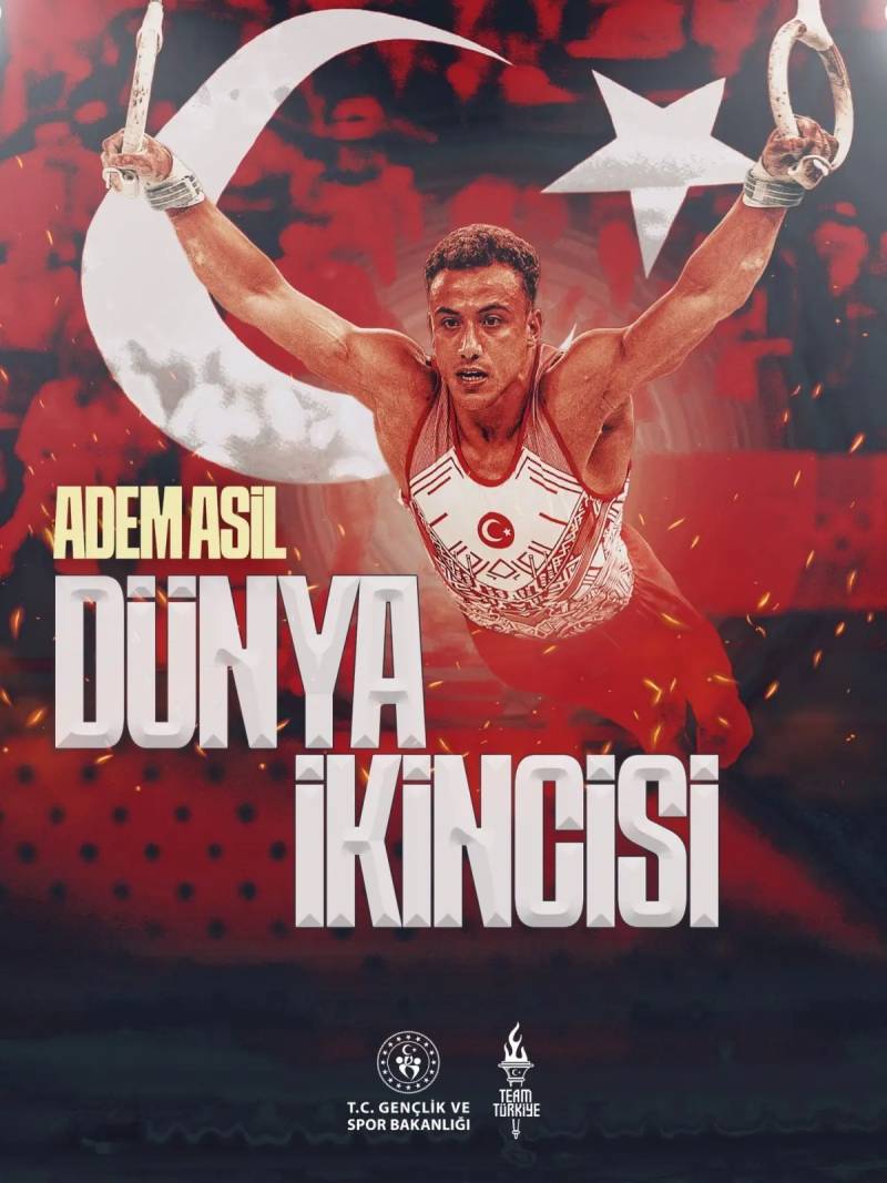 Türkiyə Gimnastı Adem Asil Dünya Çempionatında Həlqə Hərəkətlərində Gümüş Medal Qazandı