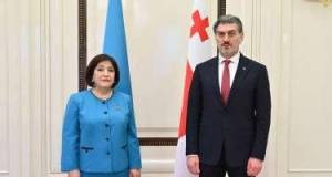 Gürcüstan Prezidenti Milli Məclisdə oldu Xəbər şəkili