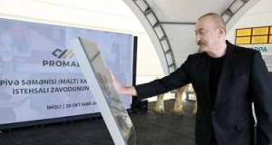 İlham Əliyev müəssisə açılışında iştirak etdi Xəbər şəkili