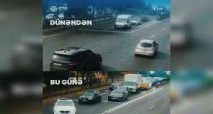 Bu ərazidə yeni hərəkət zolağı yaradıldı Xəbər şəkili