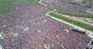 Türkiyədə milyonlarla insan mitinq keçirib -FOTO