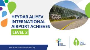 Dayanıqlı gələcəyə doğru: Heydər Əliyev Beynəlxalq Hava Limanı “ACI”nin ACA proqramı üzrə 3-cü səviyyə sertifikatını əldə etdi Xəbər şəkili