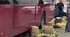 “BakuBus”un avtobusu “Ford”la toqquşdu -VİDEO