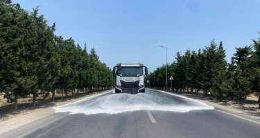 Bu gün Bakının 549 küçəsi yuyulub