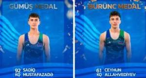 Azərbaycan güləşçiləri Bolqarıstanda iki medal qazandı Xəbər şəkili