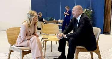 İlham Əliyev İtaliya Nazirlər Şurasının Sədri ilə görüşüb