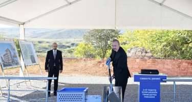 Prezident Cəbrayıl şəhər məscidinin təməlini qoydu