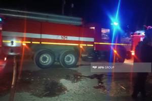 Tovuzda fərdi yaşayış evlərinin birində yanğın başlayıb - FOTO - YENİLƏNİB Xəbər şəkili