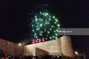 Şuşada Zəfər Günü atəşfəşanlıqla qeyd olunub - VİDEO