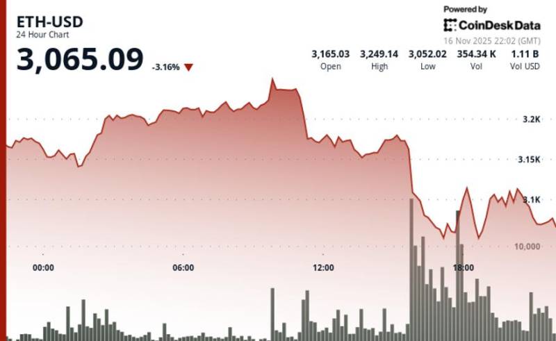 Ether (ETH) Qiyməti $3,100-dan Aşağı Düşdü: İnvestisiya Mütəxəssisi Onu Bitcoin-dən Daha Riskli Sayır