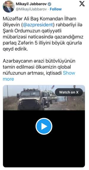 Mikayıl Cabbarov paylaşım etdi Xəbər şəkili