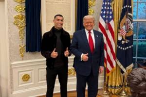 Donald Tramp və Kriştianu Ronaldu arasında görüşün videosu yayımlanıb Xəbər şəkili