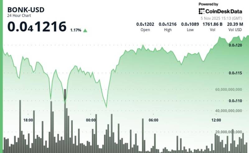 BONK Tokeni 2,8% Yüksəldi: Qiymət 0.000012 Dollarlıq Dəstək Səviyyəsində Möhkəmləndi