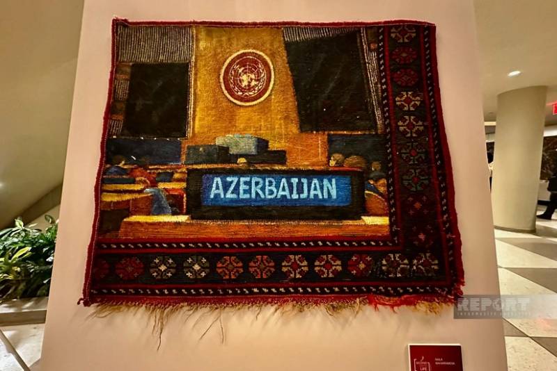 BMT-nin Baş Qərargahında "Azərbaycan Xalçalarının İkinci Həyatı" sərgisi açılıb