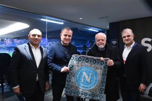 Ceyhun Bayramov "Napoli" – "Qarabağ" oyununu stadiondan izləyib
