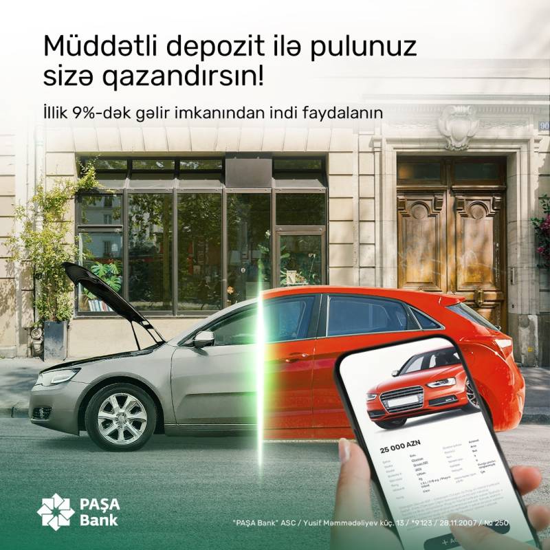 "PAŞA Bank" illik 9%-dək gəlir gətirən yeni rəqəmsal depozitlərini təqdim edir