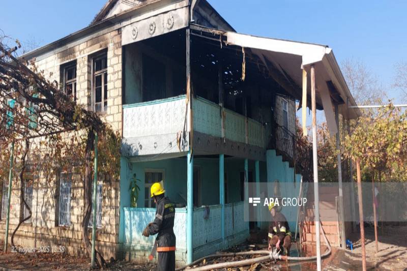 Ağdamda yaşayış evi yanıb - FOTO - YENİLƏNİB