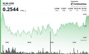 Kripto Bazarlarında Eniş Davam Edir: Stellar (XLM) 3.2% Ucuzlaşaraq 0.25 Dollara Düşdü