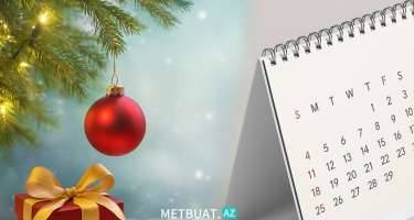 Dekabrda 9 qeyri-iş günü olacaq - Tarixlər