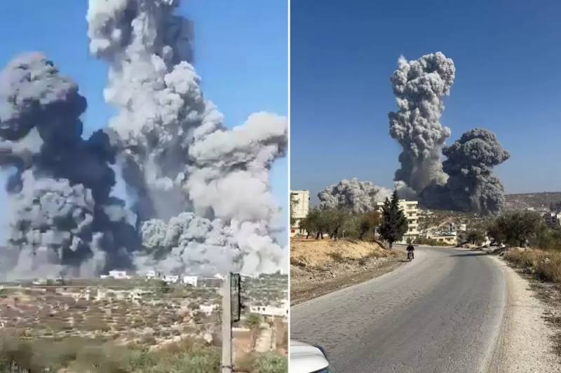 Suriyanın İdlib Bölgəsində Güclü Partlayış: Ərazidən Qalın Dumanlar Yüksəlir
