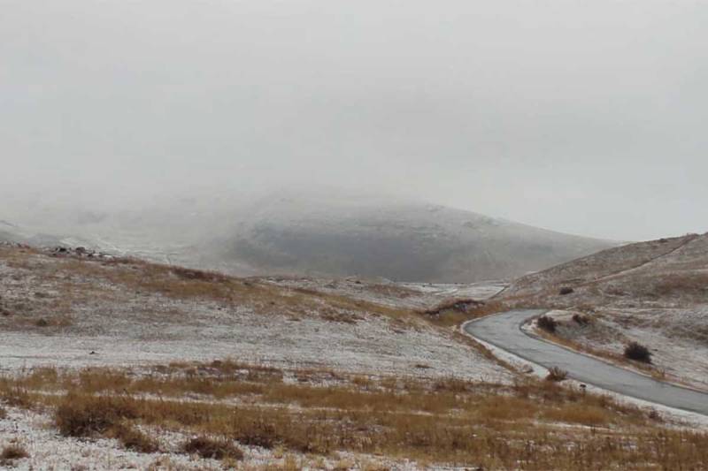Batabat yaylağına qar yağıb - FOTO