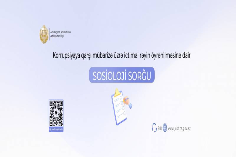 Məhkəmə Ekspertizası Mərkəzi korrupsiyaya qarşı mübarizə üzrə rəy sorğusu keçirir