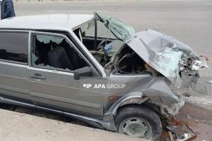 Goranboyda yol qəzasında 2 nəfər xəsarət alıb Xəbər şəkili