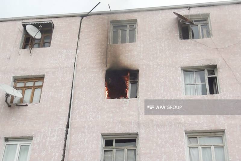 Sumqayıtda yataqxanada yanğın olub