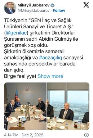 Mikayıl Cabbarov paylaşım etdi -FOTO