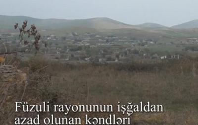 F&uuml;zulinin işğaldan azad olunan kəndlərinin videog&ouml;r&uuml;nt&uuml;ləri Xəbər şəkili