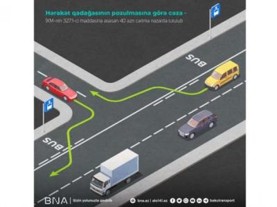 S&uuml;r&uuml;c&uuml;lər bu halda avtobus zolağından istifadə edə bilər - Xəbər şəkili